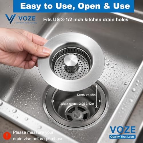 3-in-1 Kitchen Sink Drain Strainer & Stopper - Image 5
