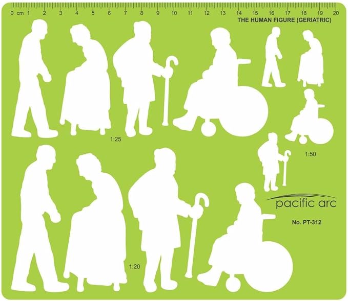 Pacific Arc Template: Human Figure 1:20/1:25/1:50 by PacificArc