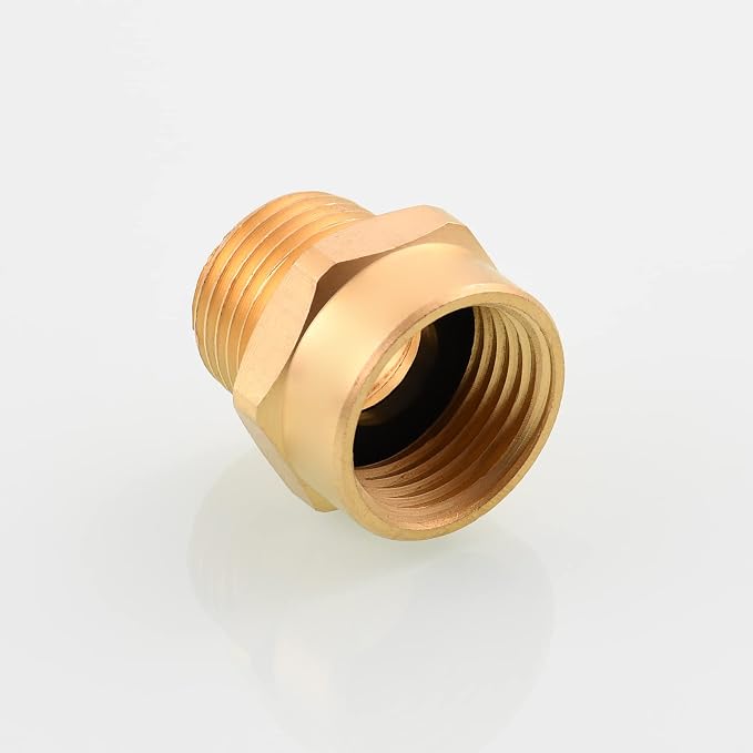 2 Pcs BSP to NPT Adapter Brass G1/2 Female Thread to 1/2 NPT Male Thread - Image 7