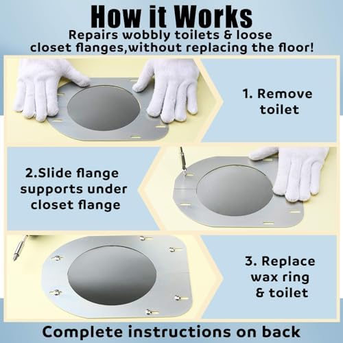 Gisafai Toilet Flange Support Plate Closet Flange Floor Repair Ring Bracket - Image 3