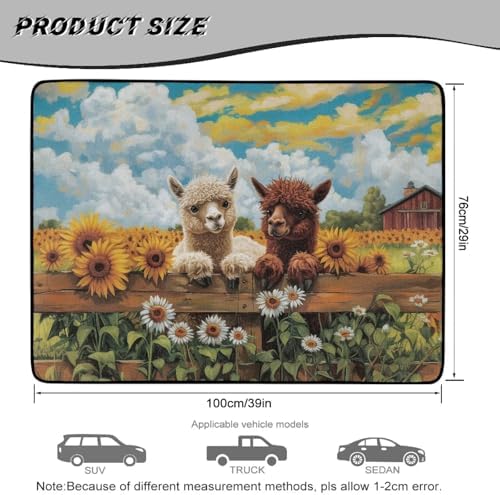 Alpaca Sunflower Trunk Mat 29"x39" - Image 7