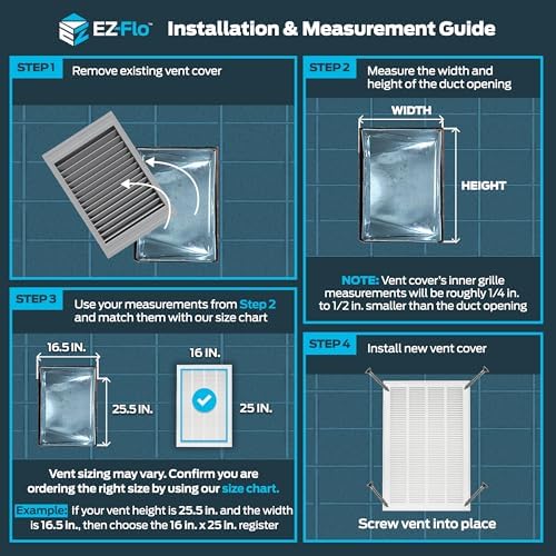 EZ-FLO 16 x 25 Inch Return Air Vent Cover - Image 3