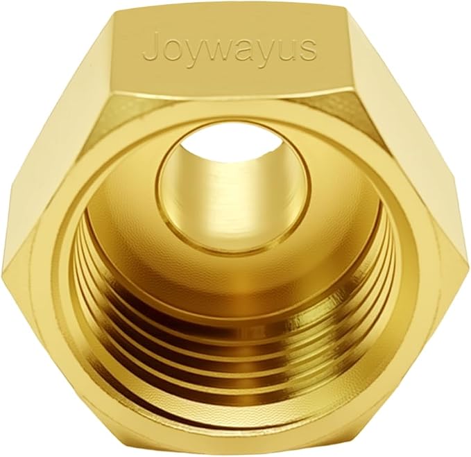Joywayus 1/2 NPT Female to 3/8 Compression Male Thread Pipe Fitting, Brass - Image 5