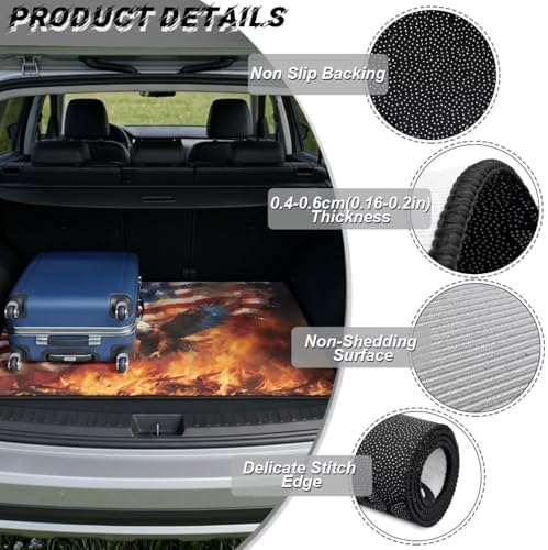 ELEQIN American Flag Eagle SUV Cargo Liner Trunk Mats - Image 6