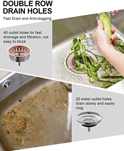 BOTEMY B9171 Copper Kitchen Sink Drain Kit 3 1/2 Sink Strainer - Image 6