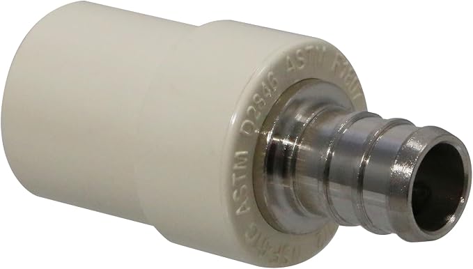 5 Pack XFITTING 1/2" Pex CPVC Adapter, 1/2" Pex CPVC Coupling - Image 2