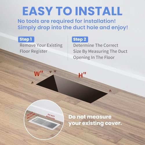 Howeall 2x10 Inches 4 Pack Heavy Duty Walkable Floor Register - Image 6