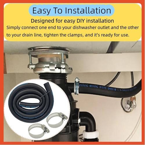 Dishwasher Discharge Hose 6 FT, 7/8 Inch ID Drain Hose Leak-Proof | Universal - Image 5