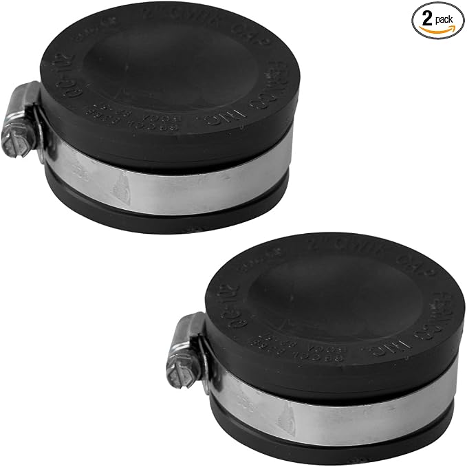 Fernco QC-102 2 Pack 2-in. Qwik Cap Flexible PVC Pipe Cap by FerncoInc