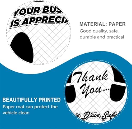 White Car Paper Floor Mats :200Pcs Disposable Floor Cars Auto Vehicles - Image 4