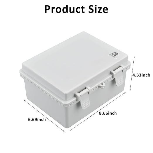 IP67 Waterproof Junction Box for Outdoor, 8.7"x6.7"x4.3" | Heavy Duty ABS - Image 3