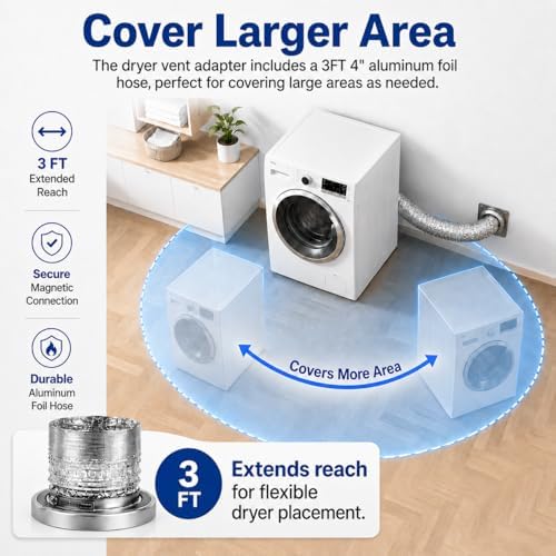 Magnetic Dryer Vent Connector Kit DV180 4-Inch Dryer Vent Coupling - Image 5