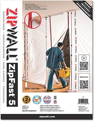 ZipWall ZipFast Reusable Barrier 5' Panel by ZIPWALL