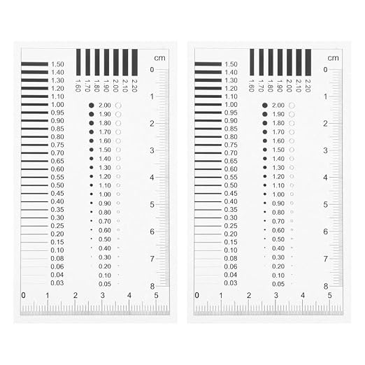 Lurrose Transparent Crack Width Gauge Spot Detection Ruler Pocket Size Ruler by Lurrose