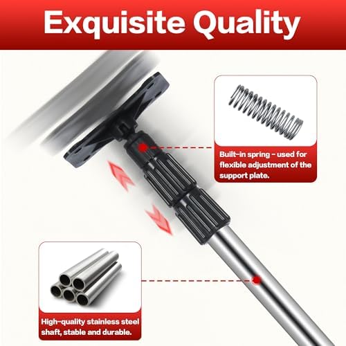 4 Pack Dust Barrier Poles Kit, 10Ft Adjustable Steel Telescoping Poles - Image 3