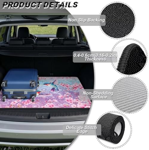Hummingbird Mandala Waterproof Car Trunk Mat 29"x39" - Image 6