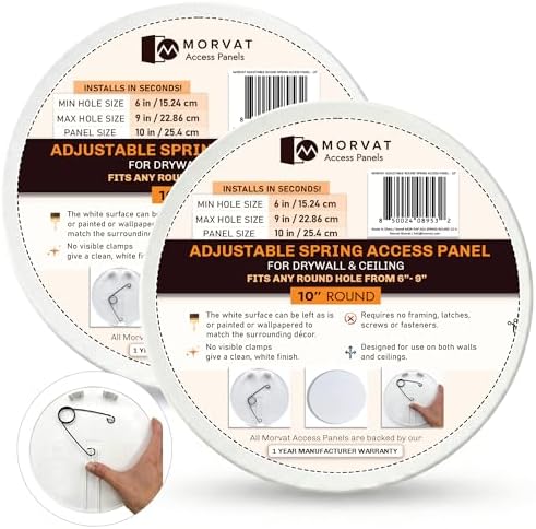 Morvat Round Adjustable Spring Access Panel 10" Inches, by Morvat