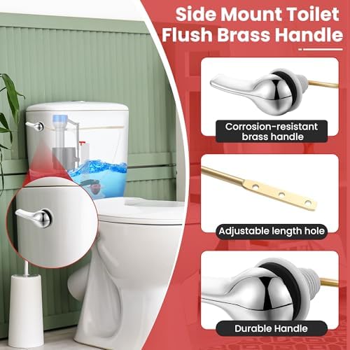 Saillong Universal Toilet Flusher Replacement Kit, Fill Valve, 2-Inch Flapper - Image 5