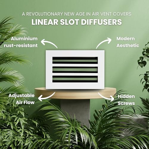 Modern Air Vent Cover 10x6 – Slim Design Aluminum Linear Slot Diffuser - Image 4