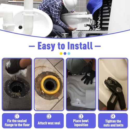 1 Set Toilet Flange with Extra Thick Wax Ring Replacement Kit - Image 6