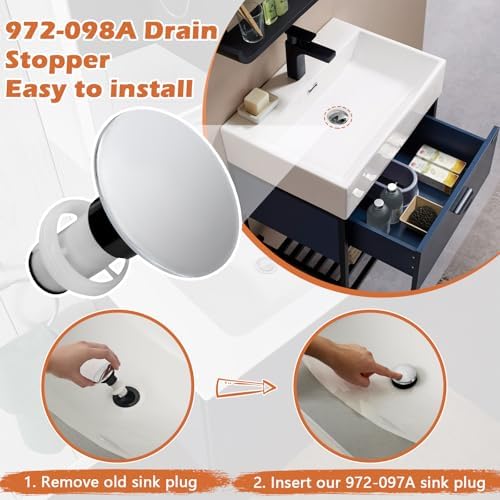 972098A Drain Stopper Polished Chrome Sink Stopper - Image 5