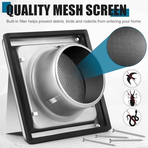 Gisafai 5 Inch Dryer Vent Cover Outdoor - Image 3