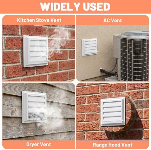 4 Pack Dryer Vent Flap Cover Replacement Exhaust Vent Covers Panel - Image 6