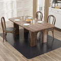 5'×8' Black Floor Mat for Under Dining Room Table, Durable Plastic Area Rug by BelleCosy