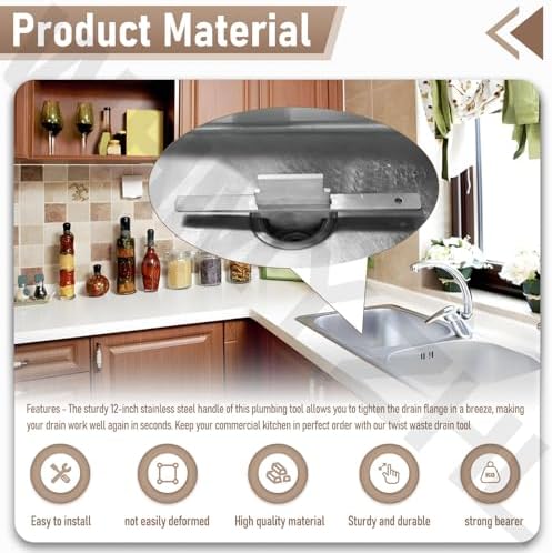 Waste Drain Tool for 3 Tier Sink in Commercial Kitchens - Image 6