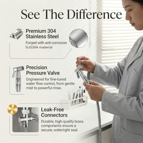 BARROCK Chrome Handheld Bidet Sprayer - Image 6