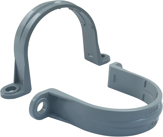 2 Inch PVC Pipe Strap, 12 Pack | 2-Hole, Plastic Conduit Clamp, Pipe Supports - Image 2