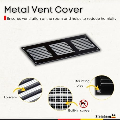 Steinberg14 Black Vent Cover 10x2 - Image 2