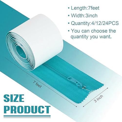 2 Pcs Dust Protector Zipper 7.6cm x Self Adhesive Home Renovation Dust Seal - Image 7