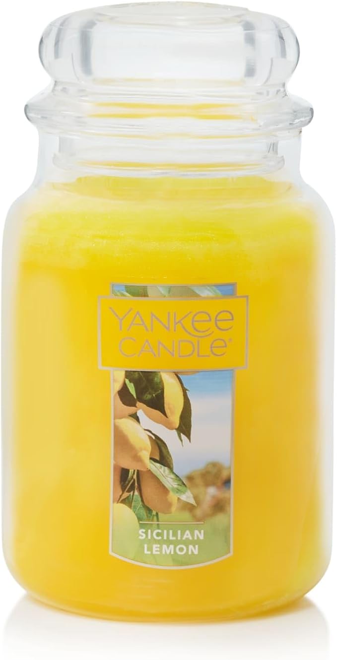 Yankee Candle Sicilian Lemon Scented Classic 22oz Large Jar Single Wick Candle by Unknown