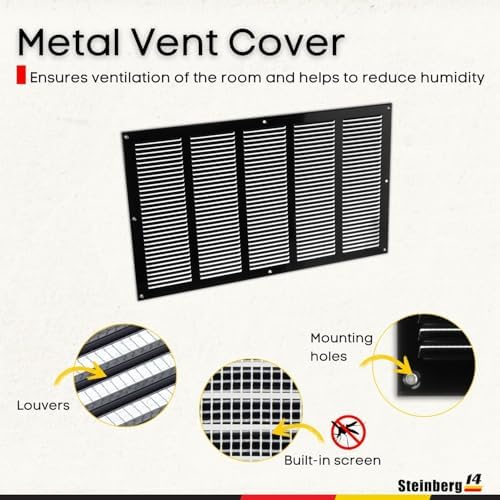 Steinberg14 Black Vent Cover 18x10 - Image 2