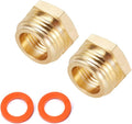 Brass Garden Hose Adapter, 3/4”GHT Male x 1/2”NPT Female Connector, GHT to NPT by Kbrotech