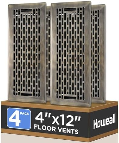 Howeall 4x12 Inches 4 Pack Heavy Duty Walkable Floor Register by Howeall