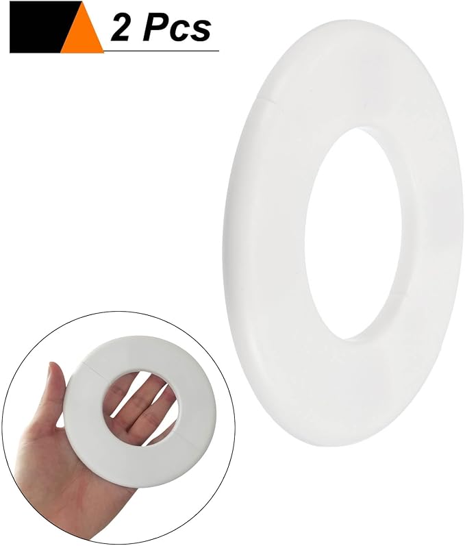 HARFINGTON 2pcs Wall Split Flange 64mm/2.5" Self-Adhesive Plumbing Cover Plates - Image 3