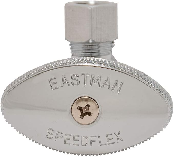 Eastman 1/2 inch Crimp PEX x 3/8 inch OD Compression Multi-Turn Angle Stop Valve - Image 6