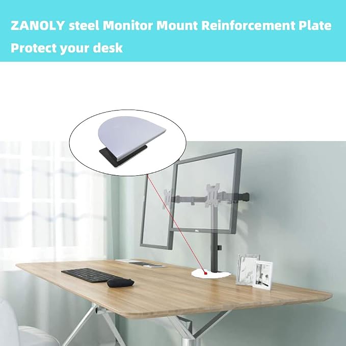 Steel Monitor Mount Reinforcement Plate, Monitor Arm Reinforcement Plate | - Image 4