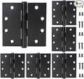 4.5 inch X 4.5 inch Black Heavy Duty Commercial Door Hinge | by JAVOUKA