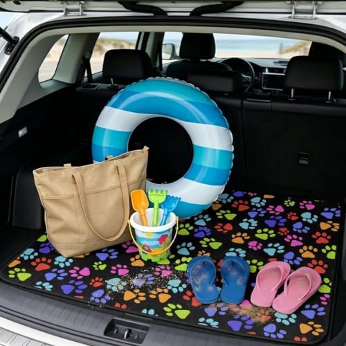 ELEQIN Trunk Mats for Cars SUV Sedan Truck Non Slip Backing Heavy Duty Cargo - Image 2