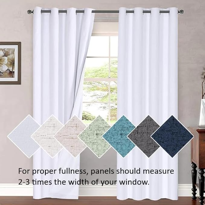 H.VERSAILTEX Blackout Curtains Thermal Insulated Window Treatment Panels Room - Image 10