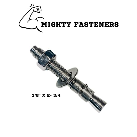 Mighty Fasteners Wedge Anchors – Heavy-Duty 304 Stainless Steel Expansion Bolts - Image 2