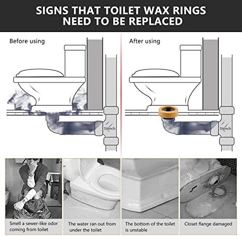 Wax Ring for Toilet, Extra Thick Wax Ring Replacement Kit - Image 2