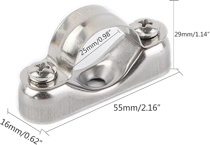SCRTB Pipe Support Strap 10 Pcs Stainless Steel Split Ring Hanger, Pipe Clamps - Image 2