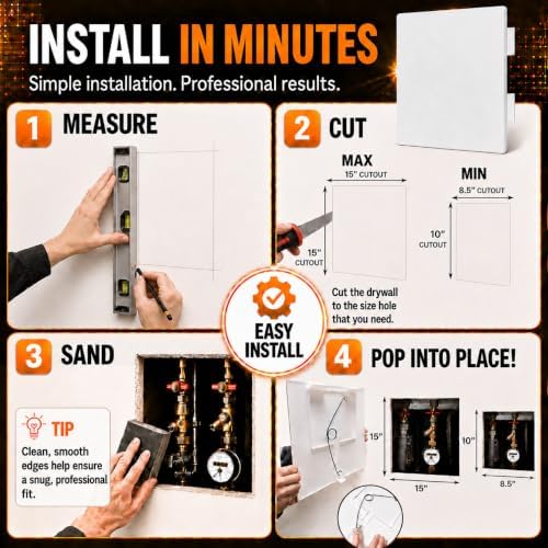 Morvat Adjustable Spring Access Panel 14"x14" Inches, - Image 3