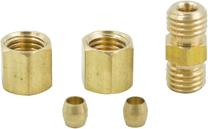 Brass Compression Tube Fitting, 3/8" OD x 3/8" OD - Image 2