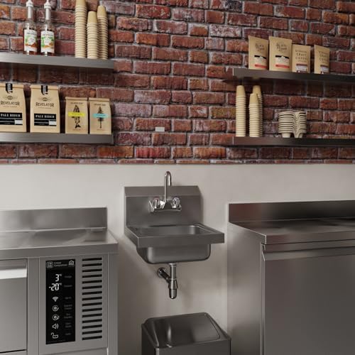 Stainless Steel Wall Mounted Hand Sink 12 in. x 16 in. - Image 6