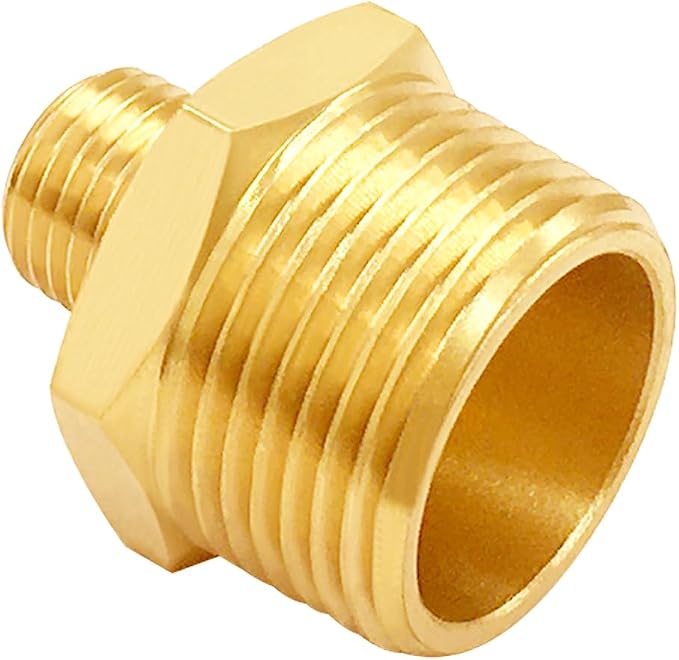 Uenede Brass 1/4" NPT Male to 3/4" NPT Male Reducer Adapter - Image 4